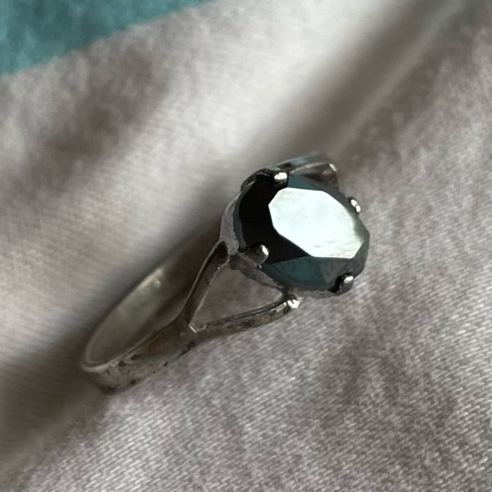Vintage .925 and Pyrite Prong Ring